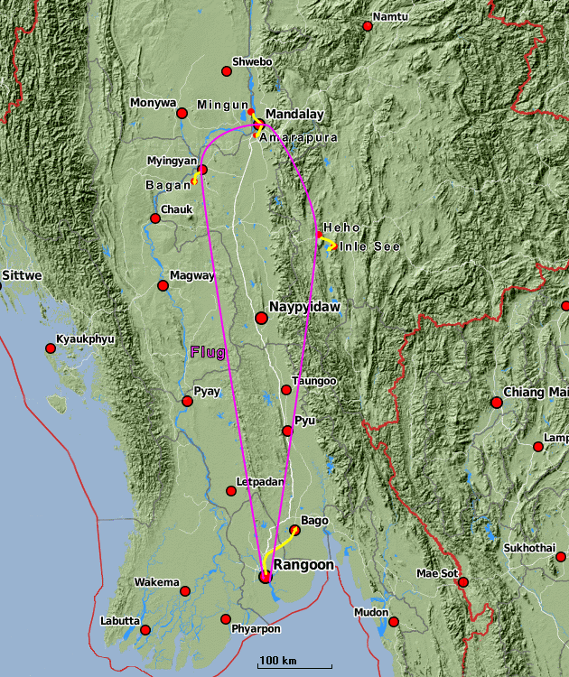 Myanmar-Landkarte