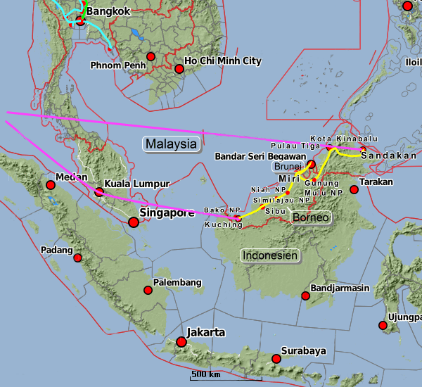 Malaysia-Landkarte